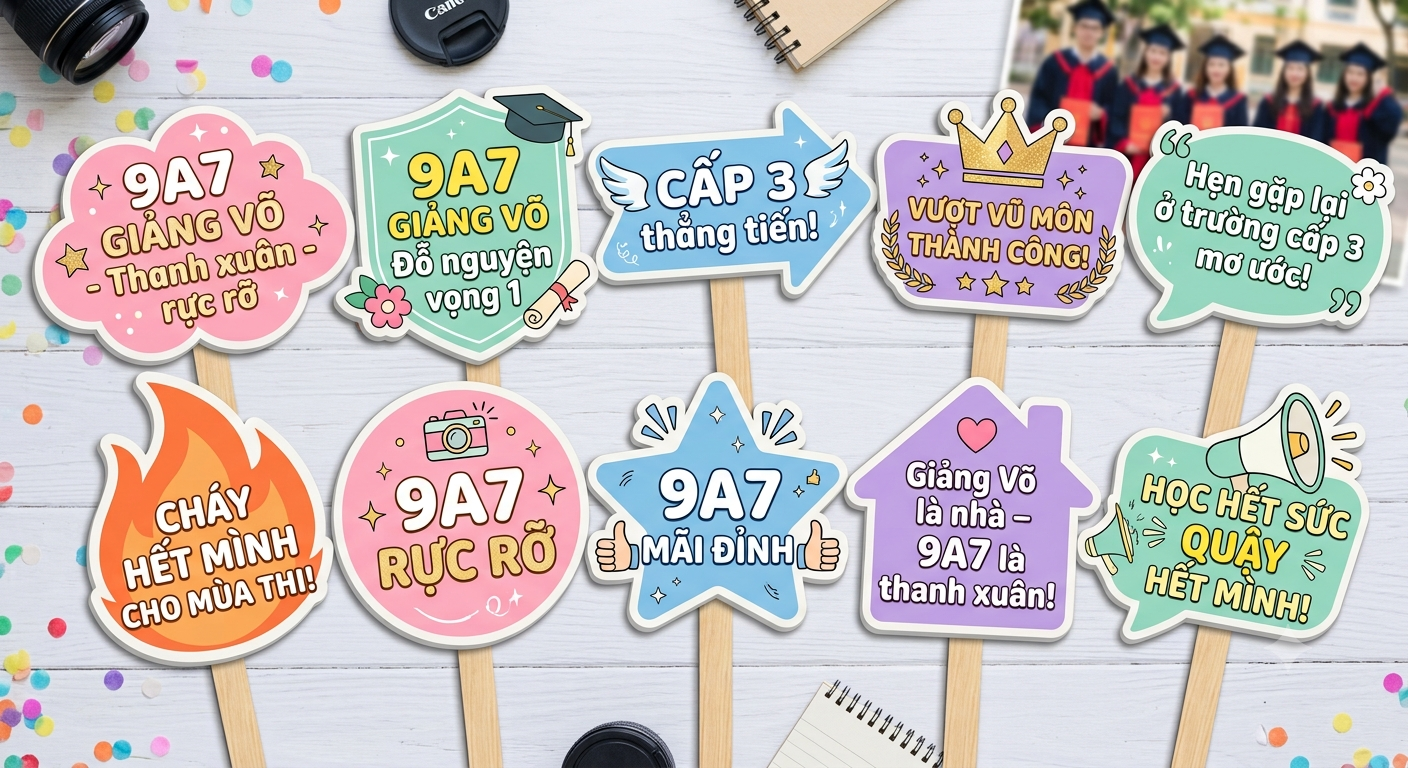 Hashtag Cầm Tay & Prop Sự Kiện